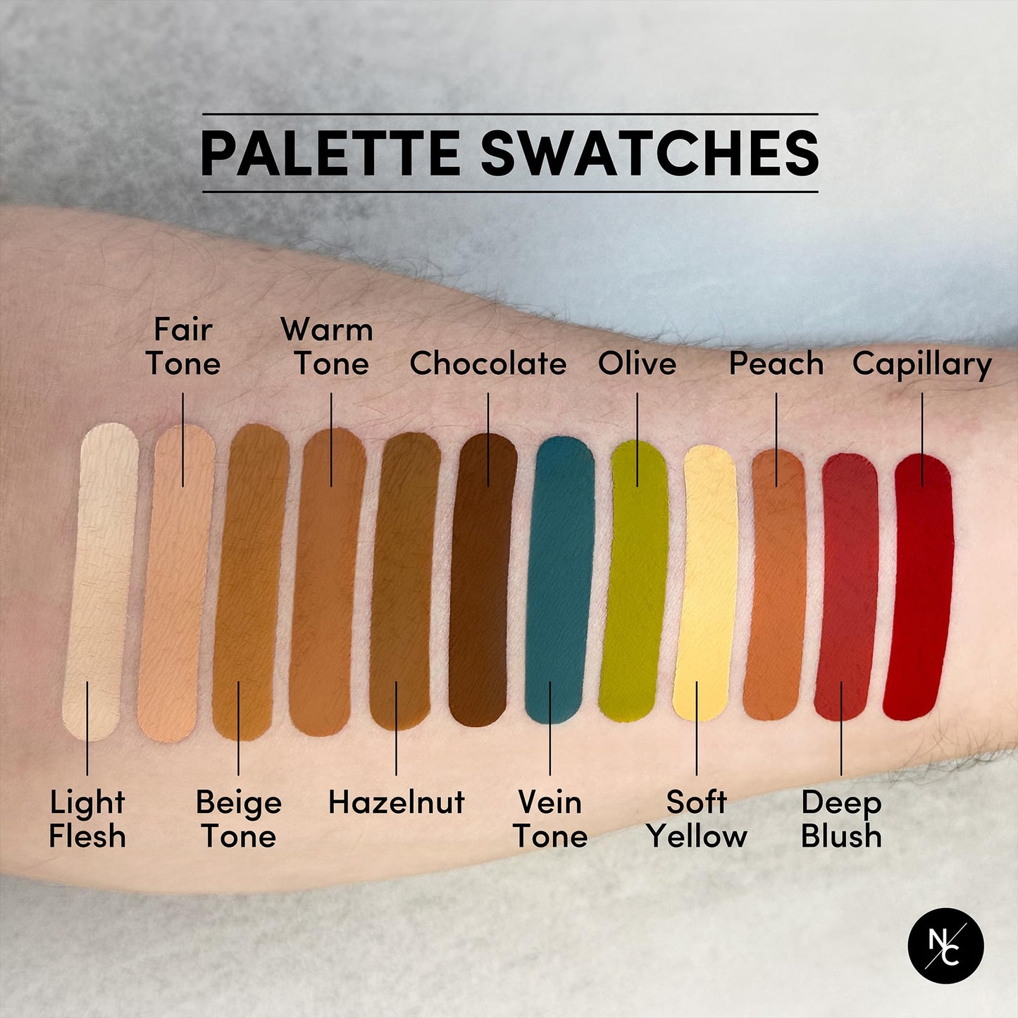 Narrative Cosmetics Flesh Tone Alcohol Airbrush Paint - Beige tone | 2 fl oz Waterproof Liquid Makeup for Tattoo Cover-Up, Scar & Skin Concealer | Beauty & Personal Care Narrative Cosmetics