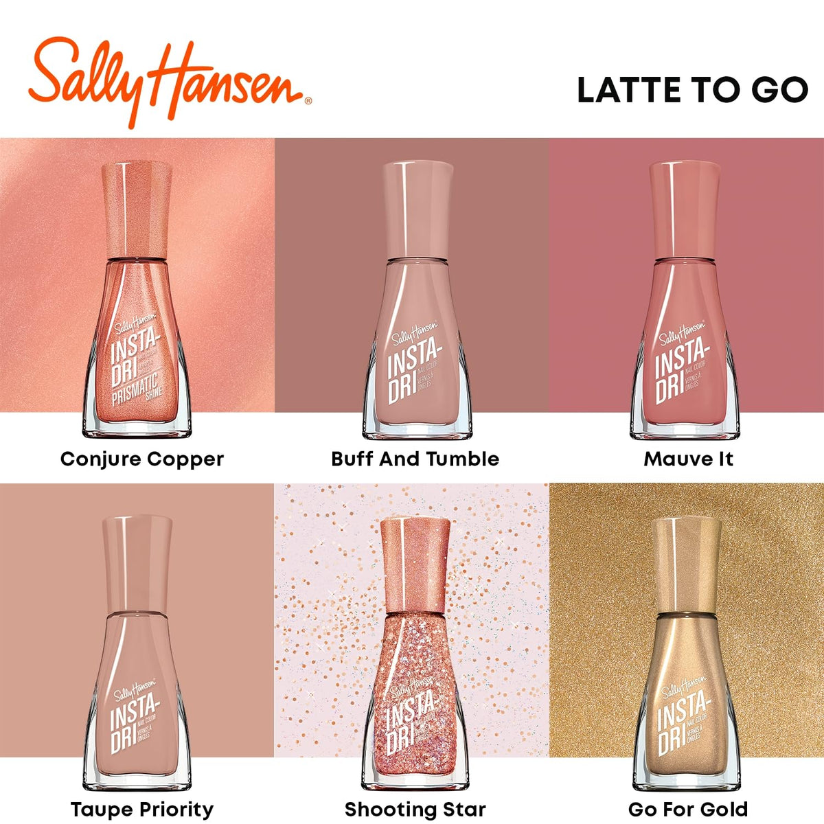 Sally Hansen Insta-Dri®, Mauve It, Quick Dry, Long Lasting, Streak-Free Shine, Nude Nail Polish Beauty & Personal Care Sally Hansen