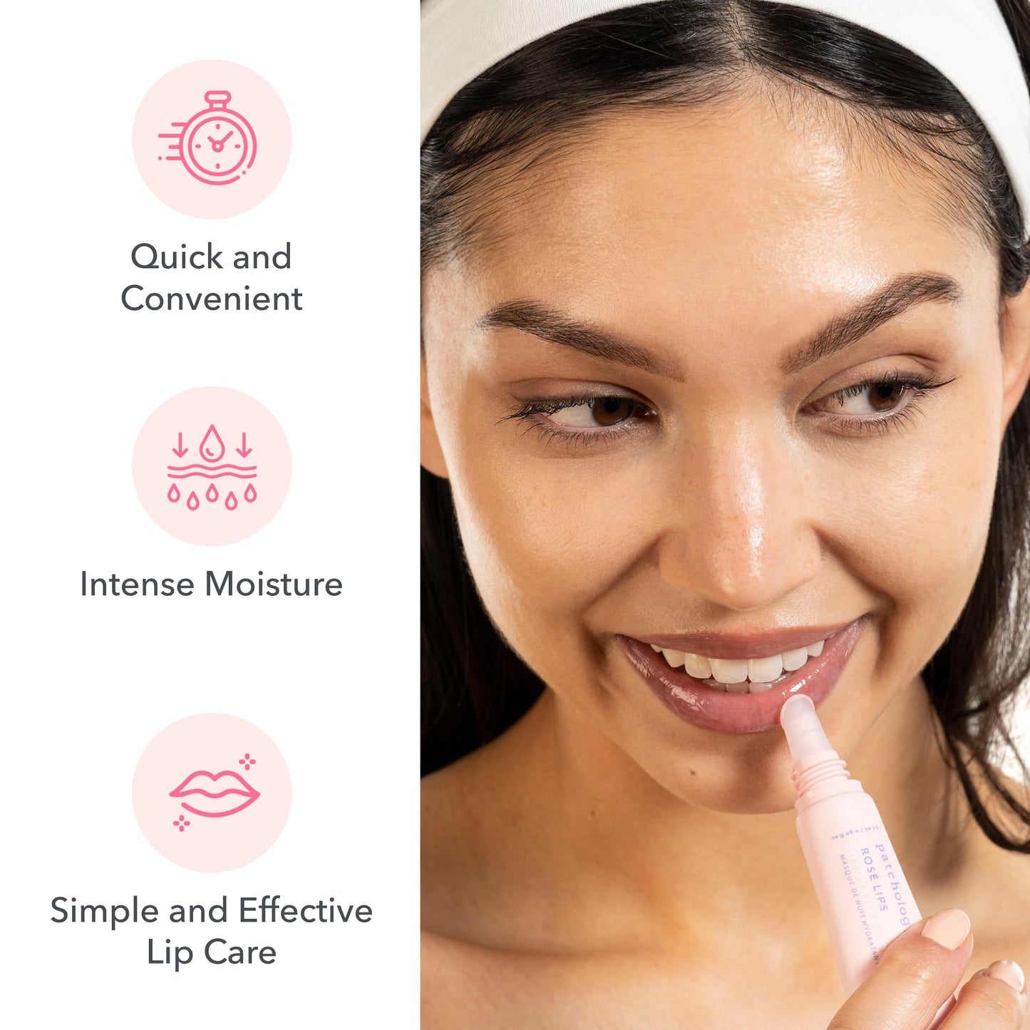 Patchology Rosé Lip Sleeping Mask - Overnight Lip Mask with Hyaluronic Acid and Resveratrol - Hydrating and Repairing Lip Gloss Treatment softens Beauty & Personal Care Patchology