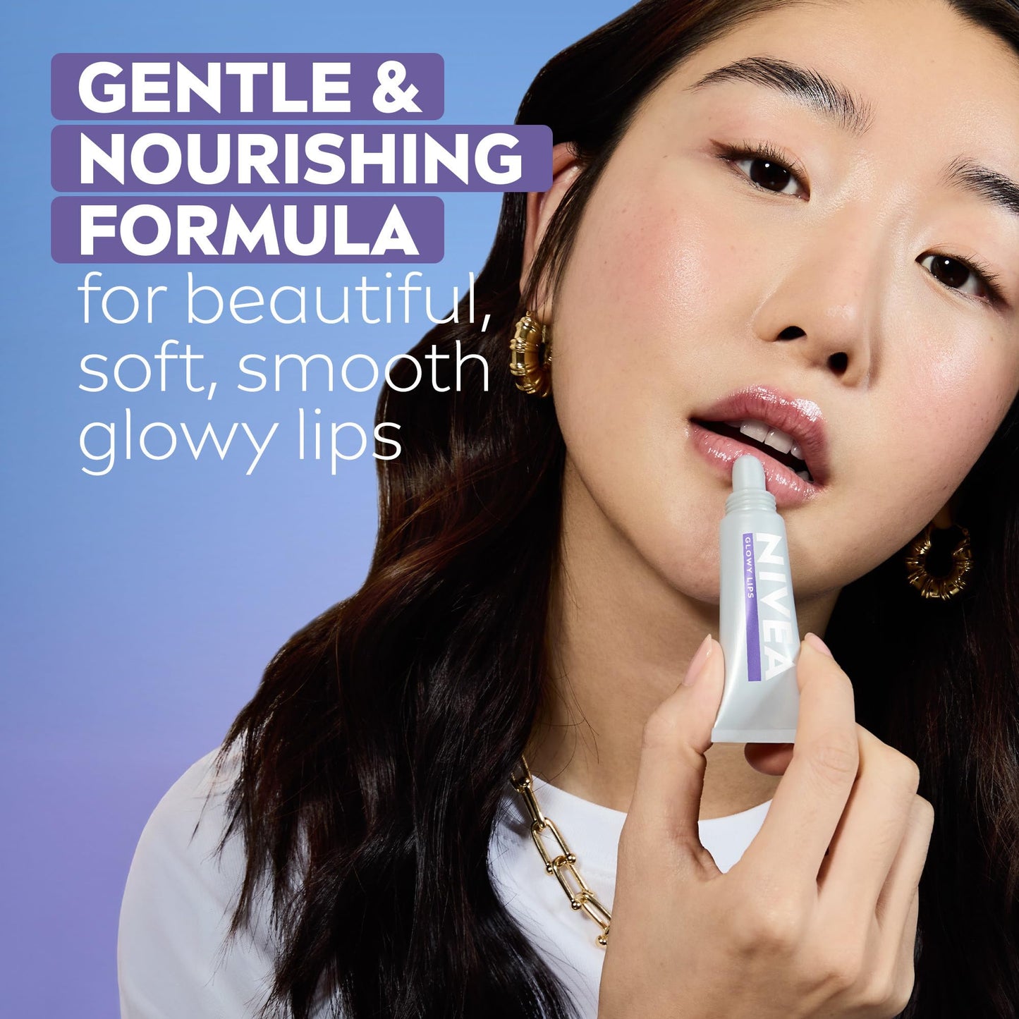 NIVEA Glowy Lips, Vegan Lip Balm with Hyaluronic Acid, Vitamin E, and Magnolia Extract, Moisturizing Lip Balm Instantly Boosts Natural Lip Glow, 0.35 Beauty and Personal Care NIVEA