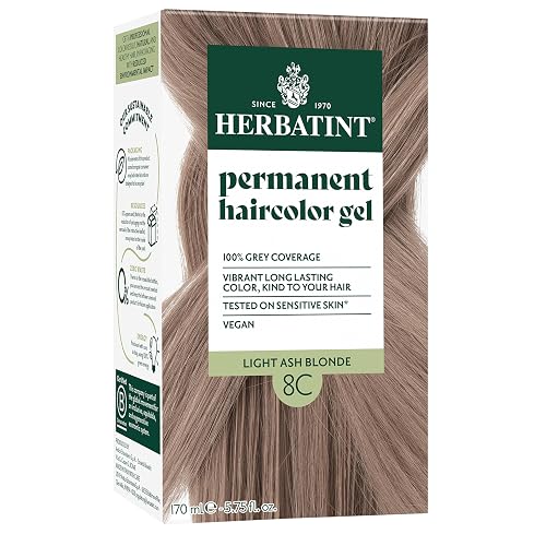 Herbatint Permanent Hair Dye For Women - 8C Light Ash Blonde - For Up To 100% Gray Coverage of Resistant Gray Hair - Ammonia-Free, Alcohol-Free Beauty & Personal Care Herbatint