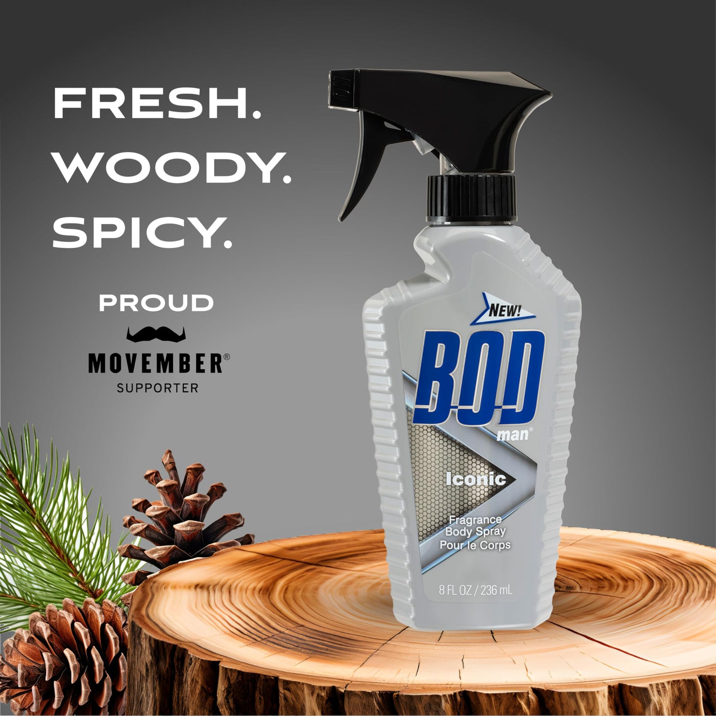 BOD man Fragrance Body Spray, Iconic, 8 fl oz Beauty & Personal Care BOD Man
