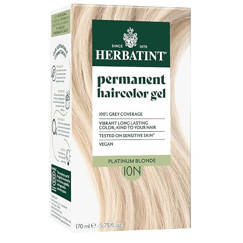 Herbatint 10N Platinum Blonde Permanent Hair Dye For Women - For Up To 100% Gray Coverage of Resistant Gray Hair - Ammonia-Free, Alcohol-Free & Vegan Beauty & Personal Care Herbatint
