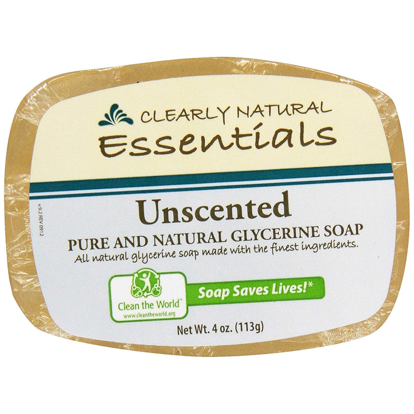 Clearly Natural Unscented Glycerine Bar Soap (Set of 9) Beauty & Personal Care Trewax