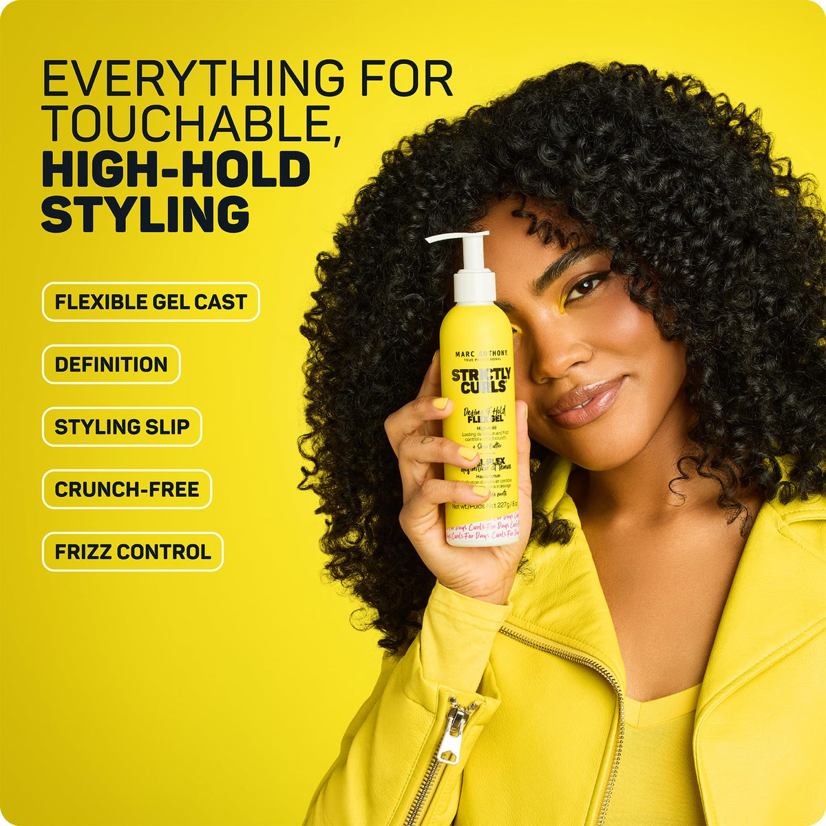 Marc Anthony Define & Hold Flex Hair Styling Gel, Strictly Curls - Medium to Coarse Curls - High Hold, Long-Lasting Frizz Control & Added Shine Beauty & Personal Care Marc Anthony