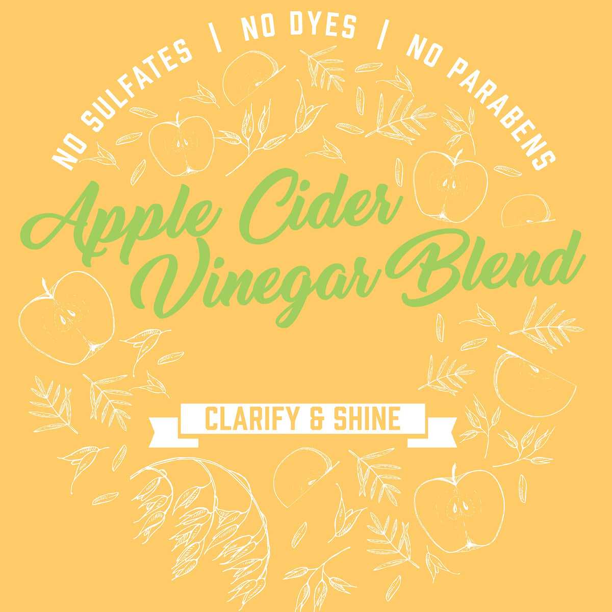Aveeno Apple Cider Vinegar Clarifying In-Shower Rinse for Balanced, Shiny Hair - Sulfate-Free, pH-Balancing Treatment for Oily or Dull Hair, Paraben &