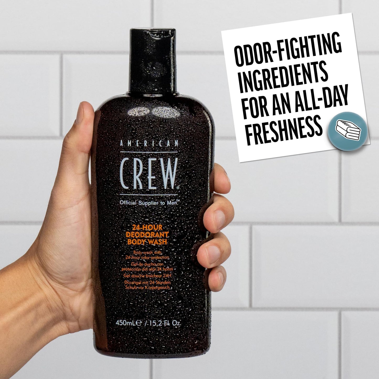 American Crew Men's Body Wash & Deodorant, 24-Hour Odor Protection with Silver Citrate & Peppermint Oil, Soothing & Refreshing, 15.2 fl oz Beauty and Personal Care AMERICAN CREW