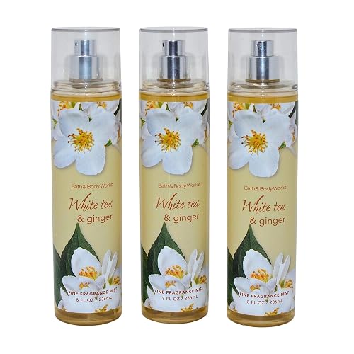 Bath & Body Works Fragrance Mist 3-Pack 8oz Each (White Tea and Ginger) Beauty & Personal Care Bath & Body Works