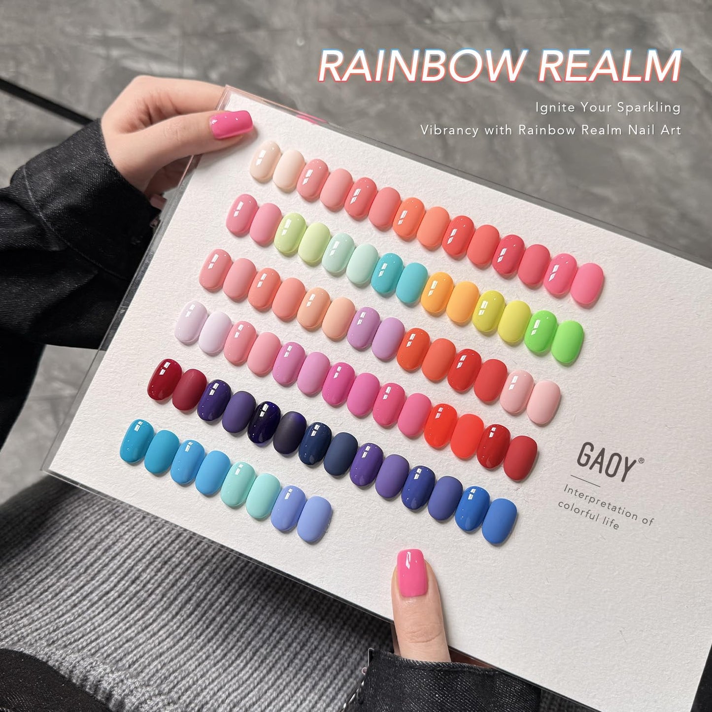 GAOY 42 Pcs Gel Nail Polish Kit, Bright Neon Colors Spring Summer Gel Nail Polish Set with Glossy & Matte Top Coat and Base Coat for DIY Manicure at Beauty and Personal Care GAOY