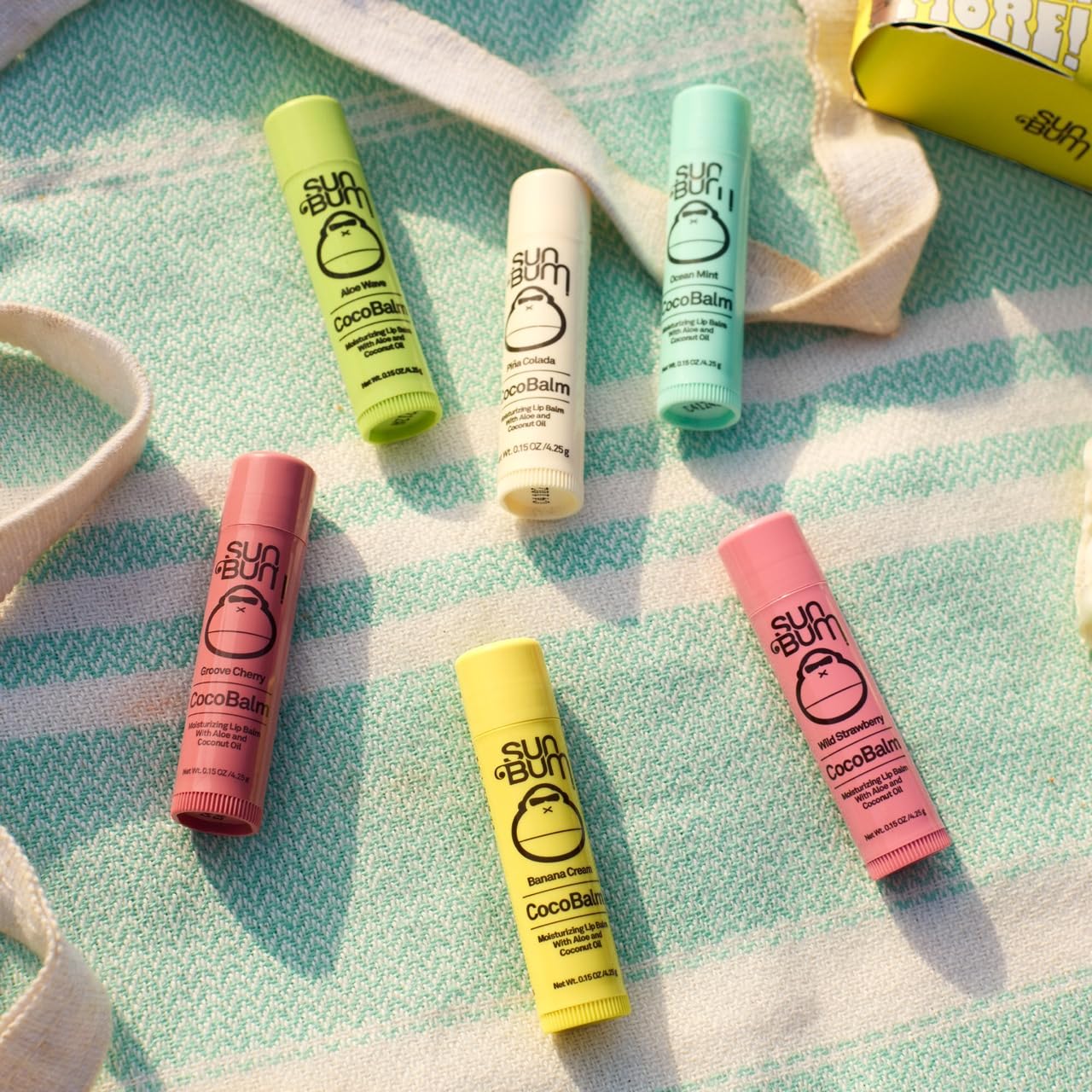 Sun Bum Cocobalm Groove Cherry - Hydrating Lip Balm With Coconut Oil and Aloe Vera - 0.15 oz Stick Beauty & Personal Care Sun Bum