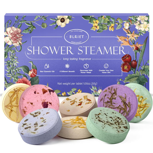 Shower Steamers Aromatherapy Mothers Day Gifts for Women 8 Pack, Shower Bombs Birthday Gift for Mom with Lavender Natural Essential Oils, Self Care Beauty and Personal Care BLRIET