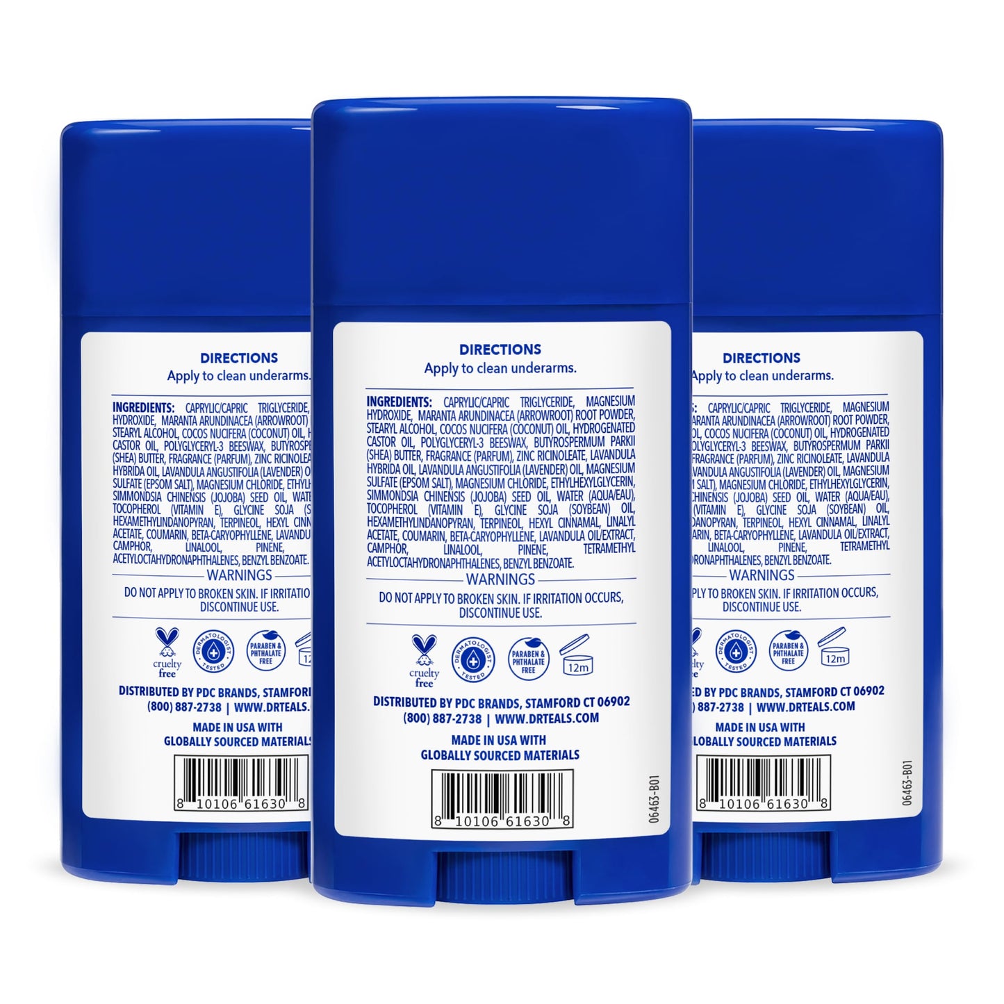 Dr Teal's Aluminum-Free Deodorant, Coconut Oil with Essential Oils, 2.5 oz (Pack of 3) Beauty and Personal Care Dr Teal's
