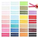Cinaci 60 Pack/30 Pairs 5 CM 2 Inch Solid Plain Grosgrain Ribbon Cloth Fabric Covered Fully Lined DIY Metal Alligator Hair Clips Duckbill Barrettes Beauty & Personal Care Cinaci