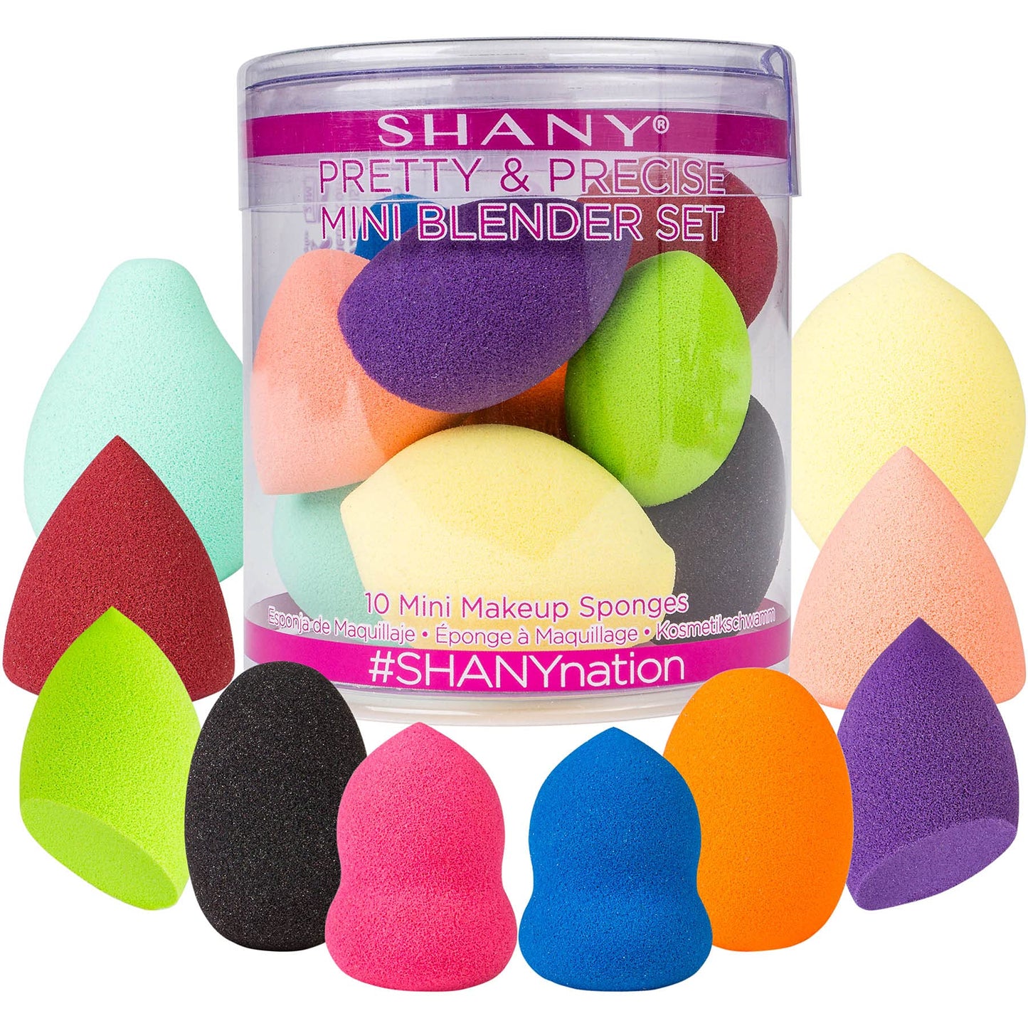 SHANY Pretty & Precise Mini Makeup Blender Puff Set - Premium Latex-Free Makeup Blender Beauty Sponges For Foundation and Blending - Set of 10 Beauty & Personal Care SHANY