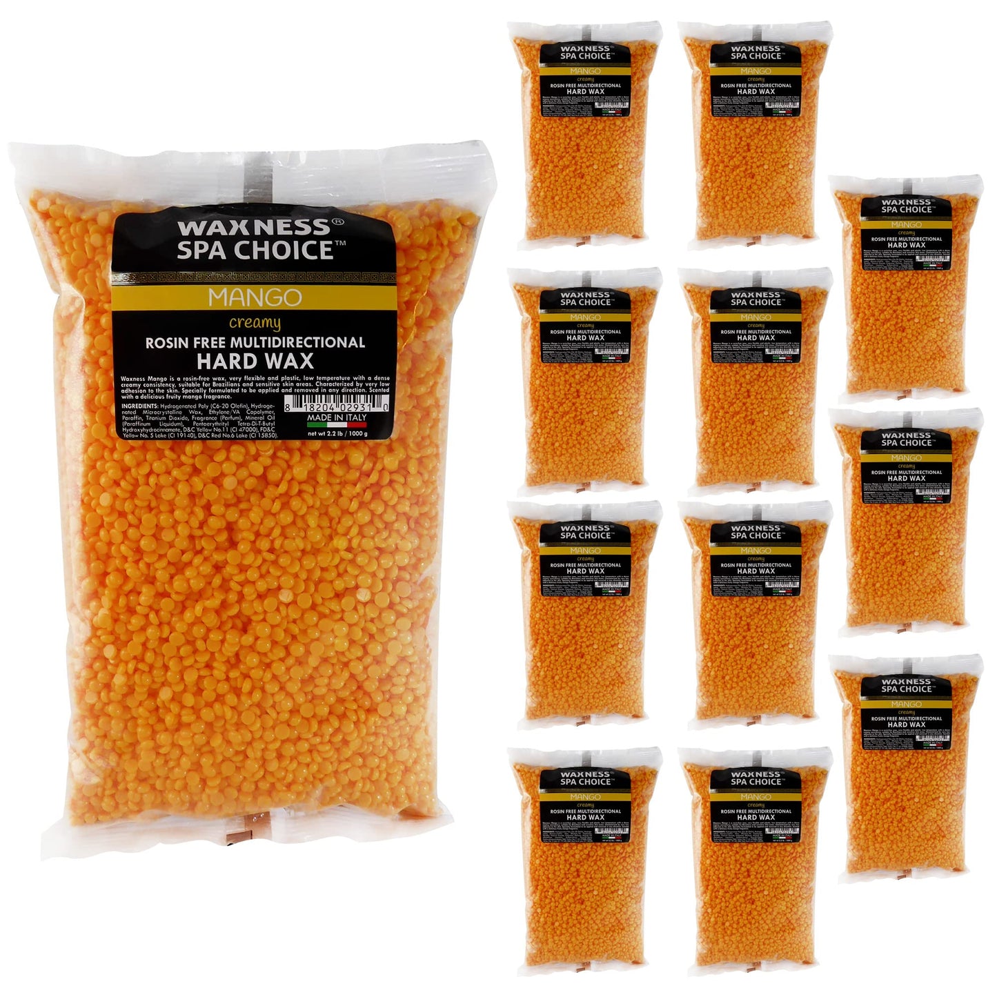 Waxness Spa Choice Rosin Free Multidirectional Hard Wax Mango 26.4 lb / 12 kg Beauty and Personal Care Waxness