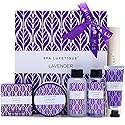 Spa Luxetique Lavender Spa Set, Bath Set for Women Gift, Relaxing Home Spa Kits Includes Body Lotion, Shower Gel, Bubble Bath, Hand Cream, Birthday Beauty & Personal Care spa luxetique