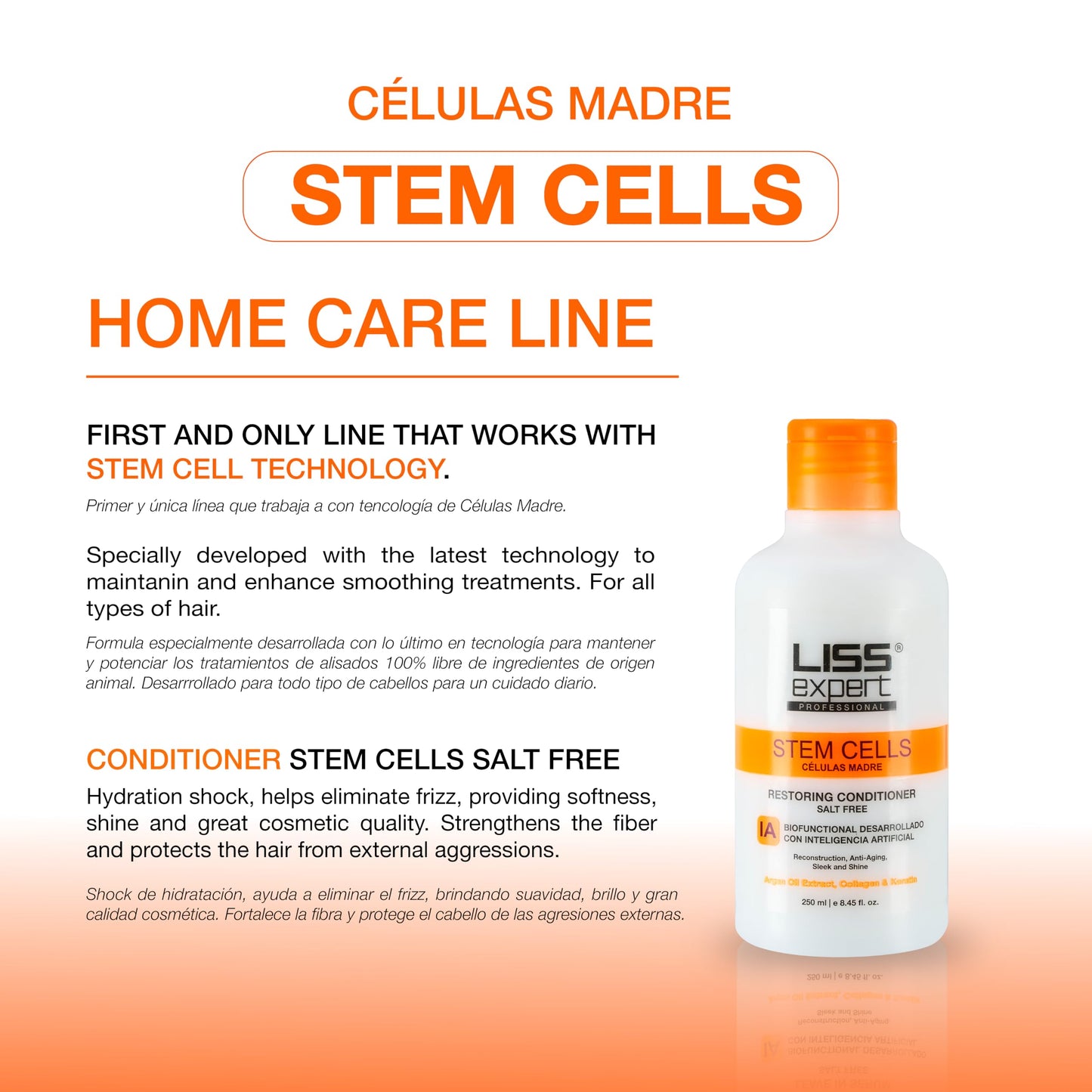 Liss Expert Professional Stem Cells Hair Organic Smoothing Treatment - Post Treatments Packages (7-CONDITIONER) Beauty & Personal Care Liss Expert Professional
