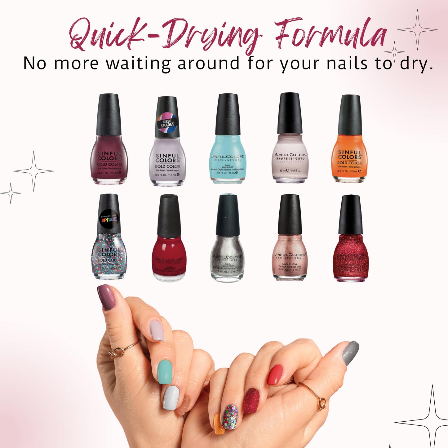 Sinful Colors Nail Polish Set 10 Piece Surprise, Plus 2 Bonus Repeat Shades Beauty & Personal Care SinfulColors