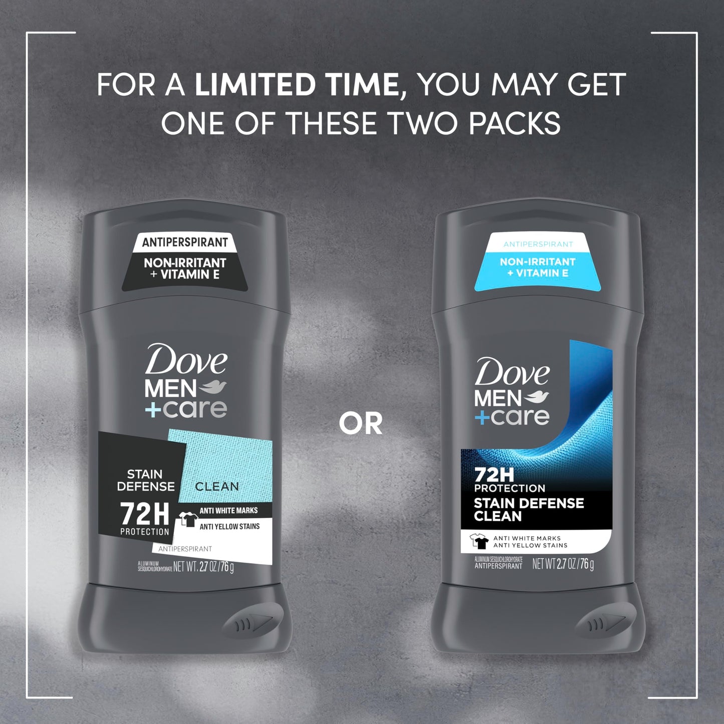 Dove Men+Care Deodorant Stick 4 Count Stain Defense Clean for Men, Anti-white Marks & Anti-yellow Stains with 72-hour Sweat and Odor Protection 2.7 oz Beauty and Personal Care DOVE MEN + CARE