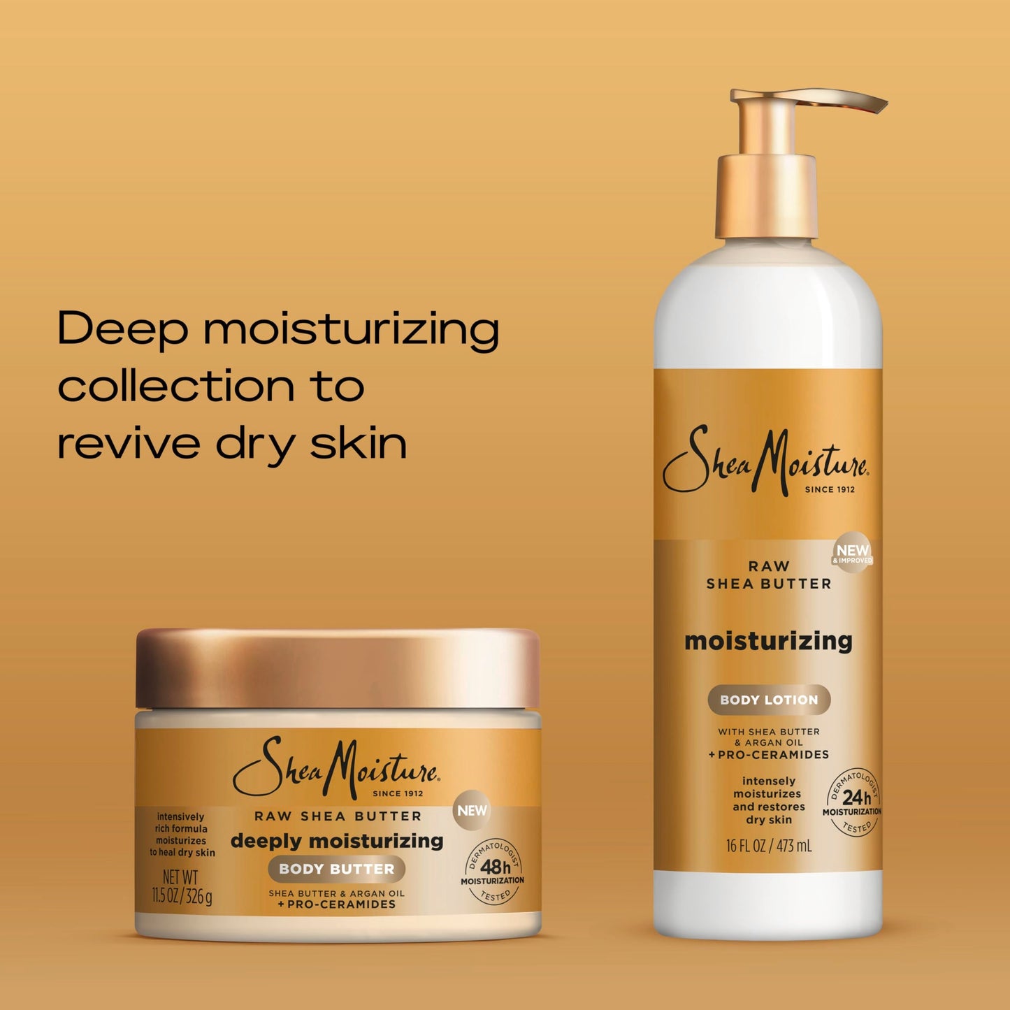 SheaMoisture Moisturizing Body Lotion with Raw Shea Butter, Argan Oil and Pro-Ceramides, Restoring Dry Skin, 24H Moisturizing 16 oz Beauty & Personal Care Shea Moisture