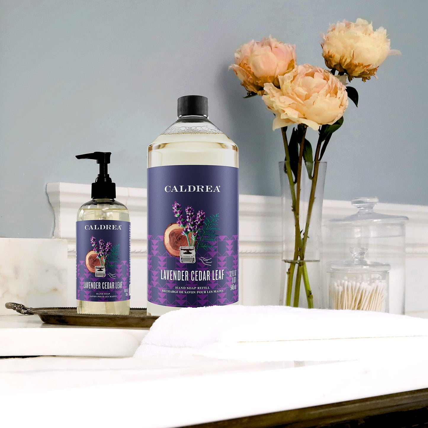 Caldrea Hand Soap Refill, Aloe Vera Gel, Olive Oil And Essential Oils To Cleanse And Condition, Lavender Cedar Leaf, 32 Oz Beauty & Personal Care Caldrea