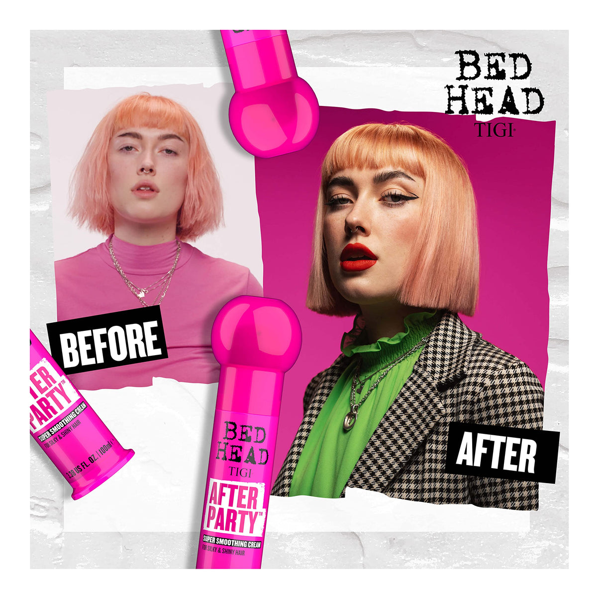 TIGI Bed Head After Party Smoothing Cream for Shiny Hair Travel Size 1.69 fl oz Beauty & Personal Care TIGI
