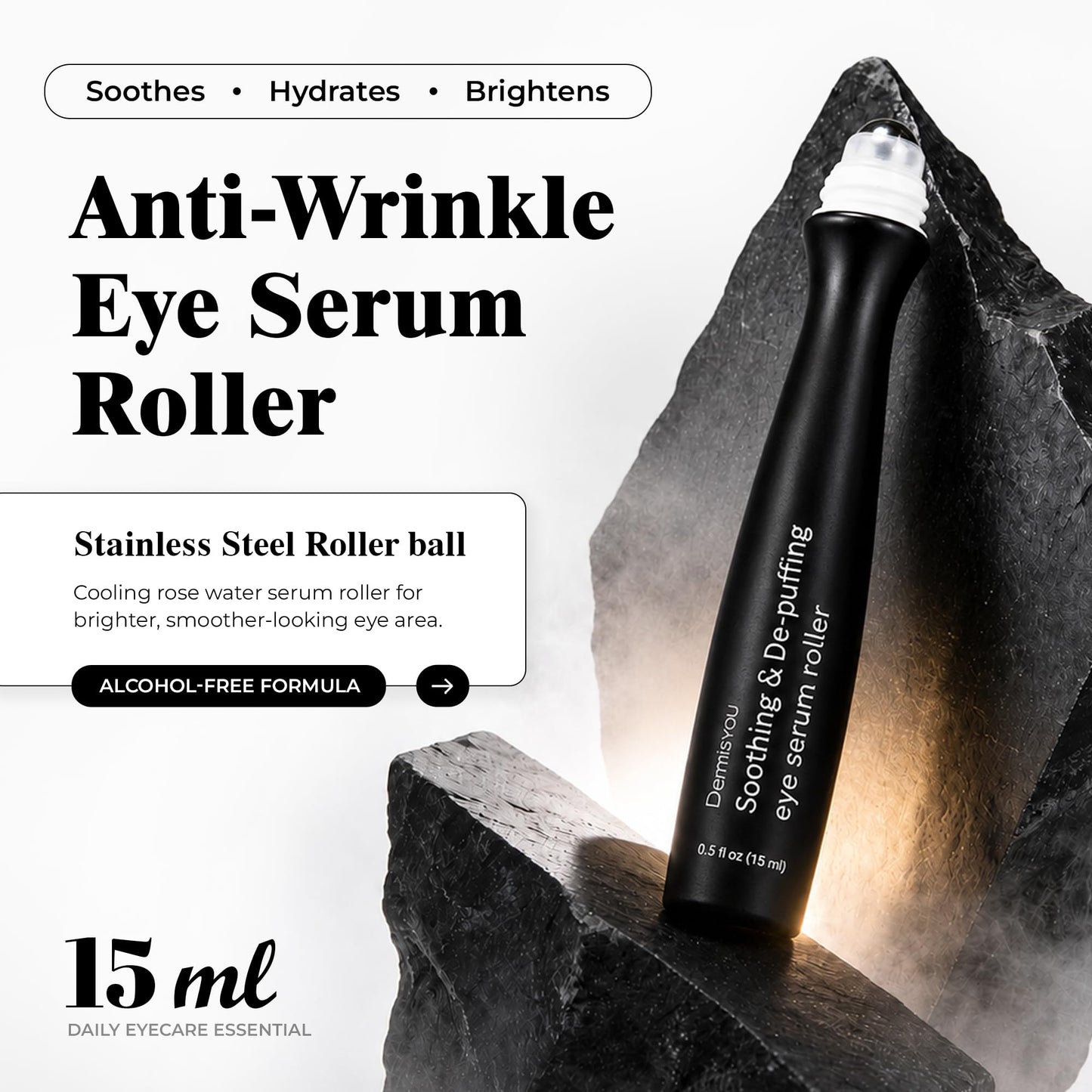 Dermisyou Under Eye Serum Roller Reduce Wrinkle & Fine Lines & Puffiness For Dark Circles Undereye Bags Women & Men Beauty & Personal Care Dermisyou