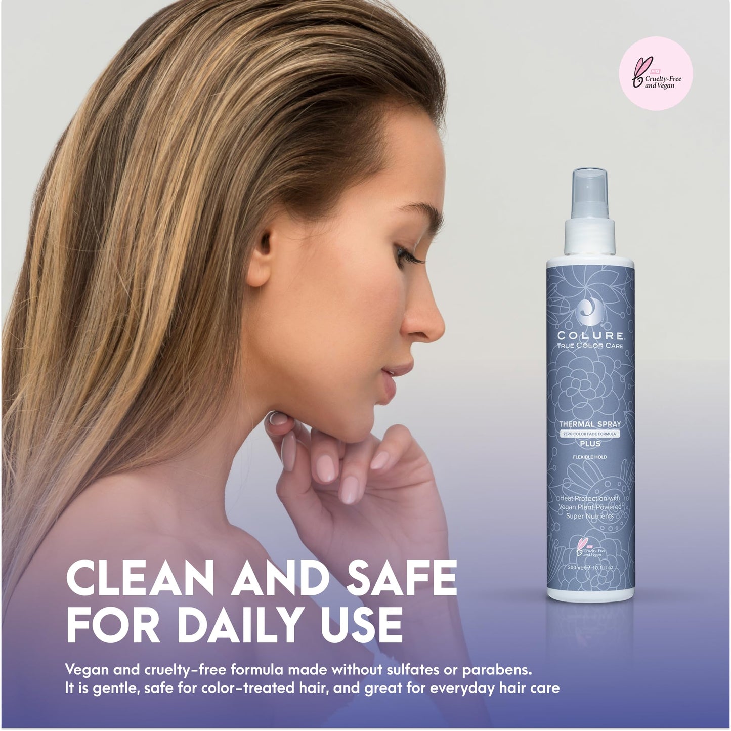 COLURE Thermal Spray Plus 10 oz - Aerosol Free Heat Protectant and Volumizing Setting Spray for Lift and Flexible Hold Beauty & Personal Care COLURE