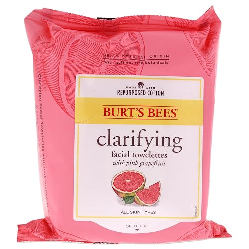 Burt's Bees Facial Cleansing Towelettes for Normal to Oily Skin, Pink Grapefruit, 30 Count Beauty & Personal Care Burt's Bees
