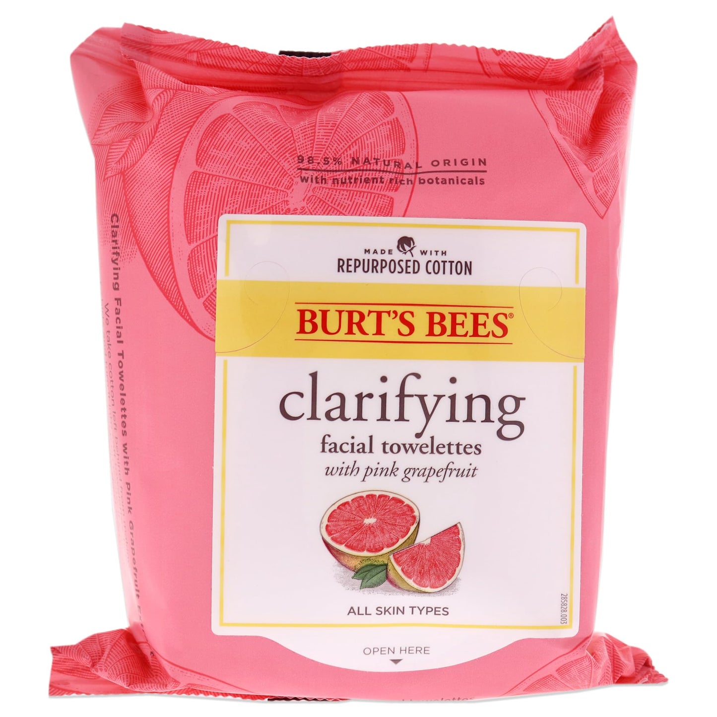 Burt's Bees Facial Cleansing Towelettes for Normal to Oily Skin, Pink Grapefruit, 30 Count Beauty & Personal Care Burt's Bees