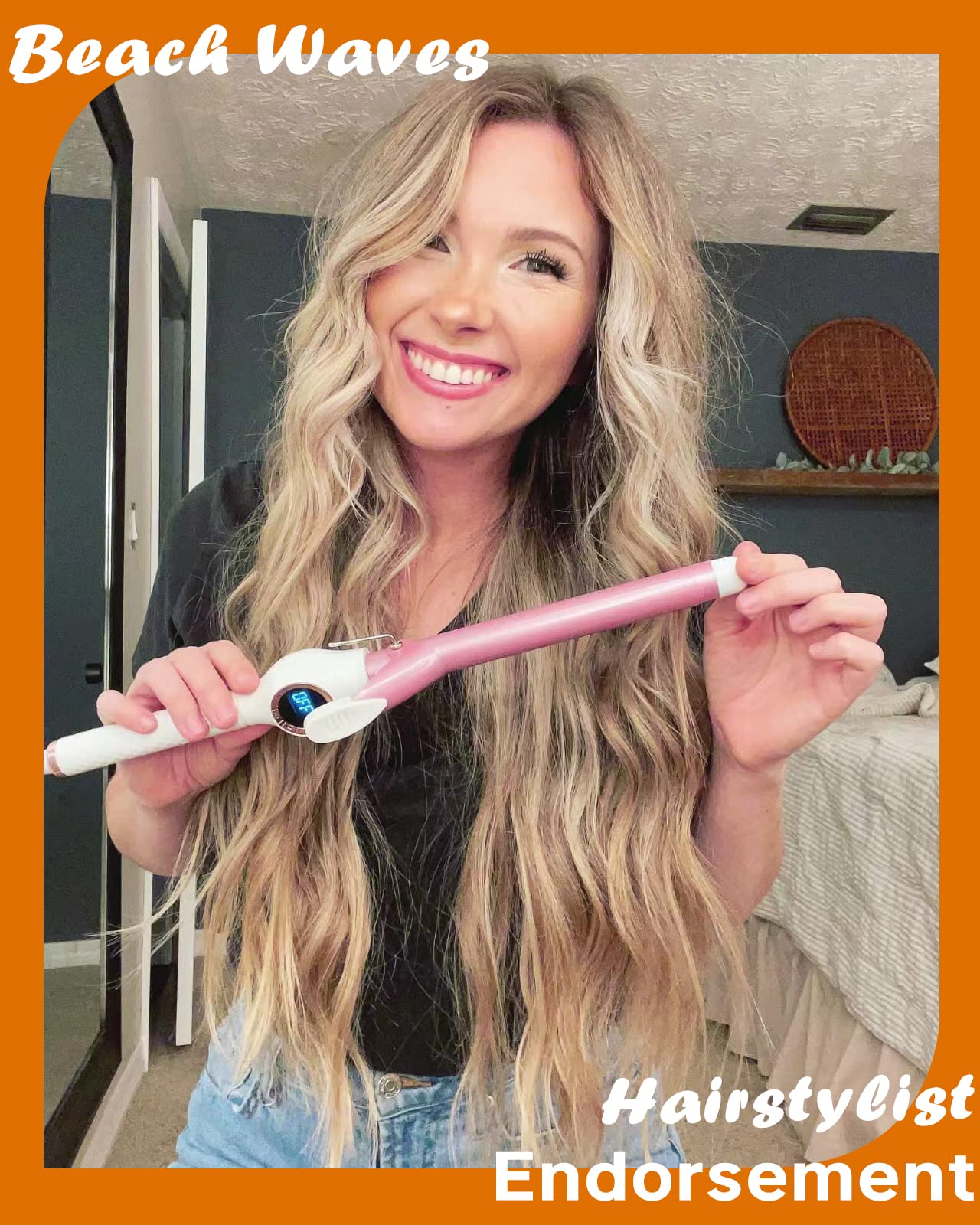 ORYNNE Ceramic Curling Iron, 3/4 Inch Barrel, Digital Temp Control, Fast Heat Up, 7 Adjustable Temperatures, 60 Min Auto Shut Off Beauty & Personal Care ORYNNE