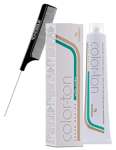Tocco Magico Color-Ton Alle Erbe Permanent Hair Color Cream (w/Sleek Steel Pin Rat Tail Comb) Haircolor Dye Creme (9D/9.3 Very Light Golden Blond) Beauty & Personal Care Tocco Magico