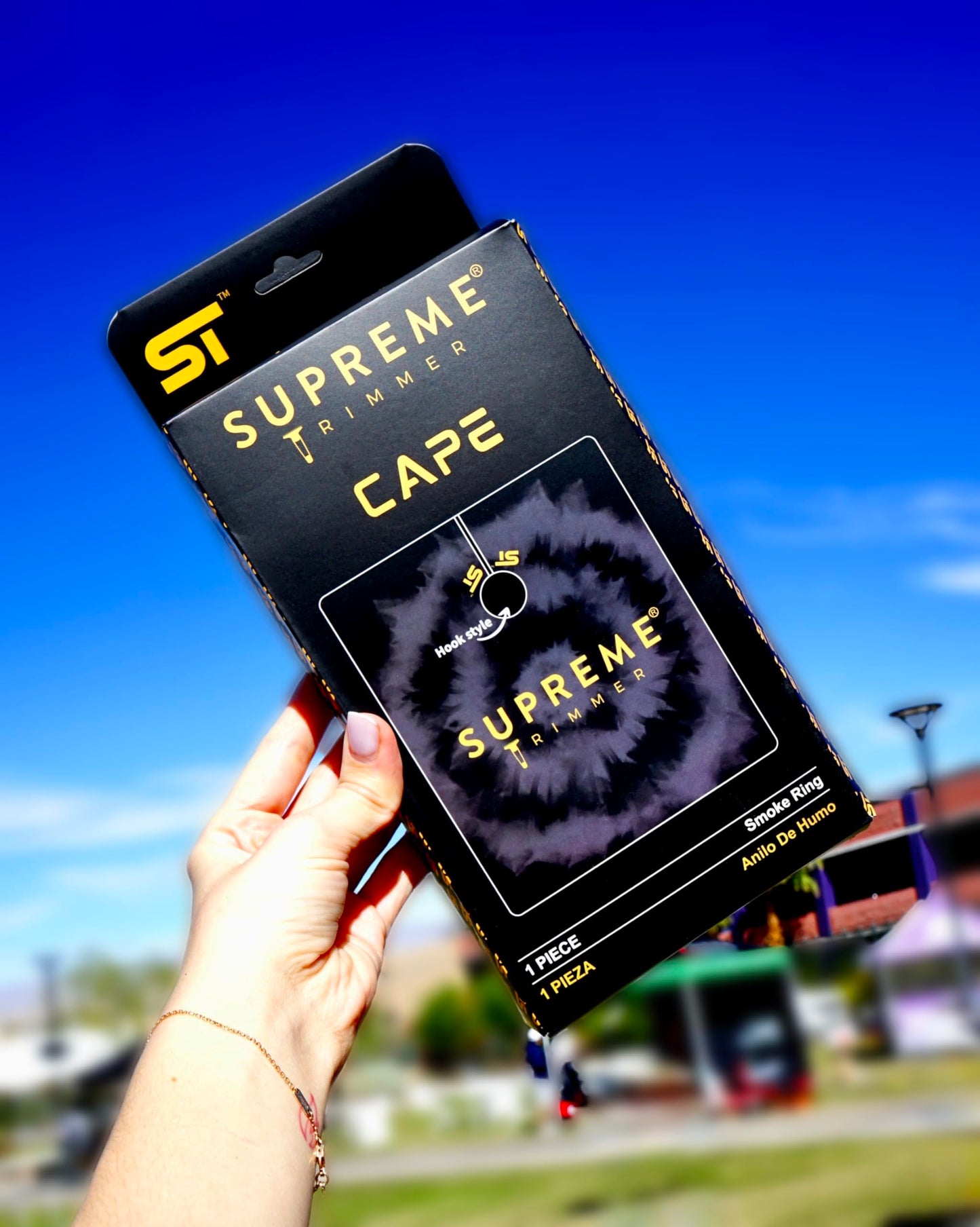 Supreme Trimmer Premium Barber Cape | Professional Hair Stylist Waterproof, Hook Closure Cape; Salon, Barber, or Home Use | Smoke Ring Beauty & Personal Care Supreme Trimmer