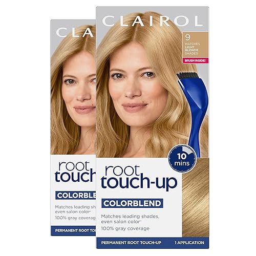 Clairol Root Touch-Up by Nice'n Easy Permanent Hair Dye, 9 Light Blonde Hair Color, Pack of 2 Beauty & Personal Care Clairol