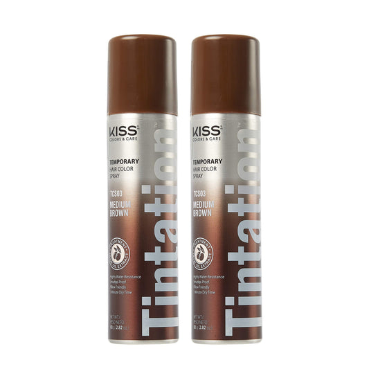 Kiss Tintation Temporary Color Spray Medium Brown 2.82 Ounce (Pack of 2) Beauty & Personal Care Red by Kiss
