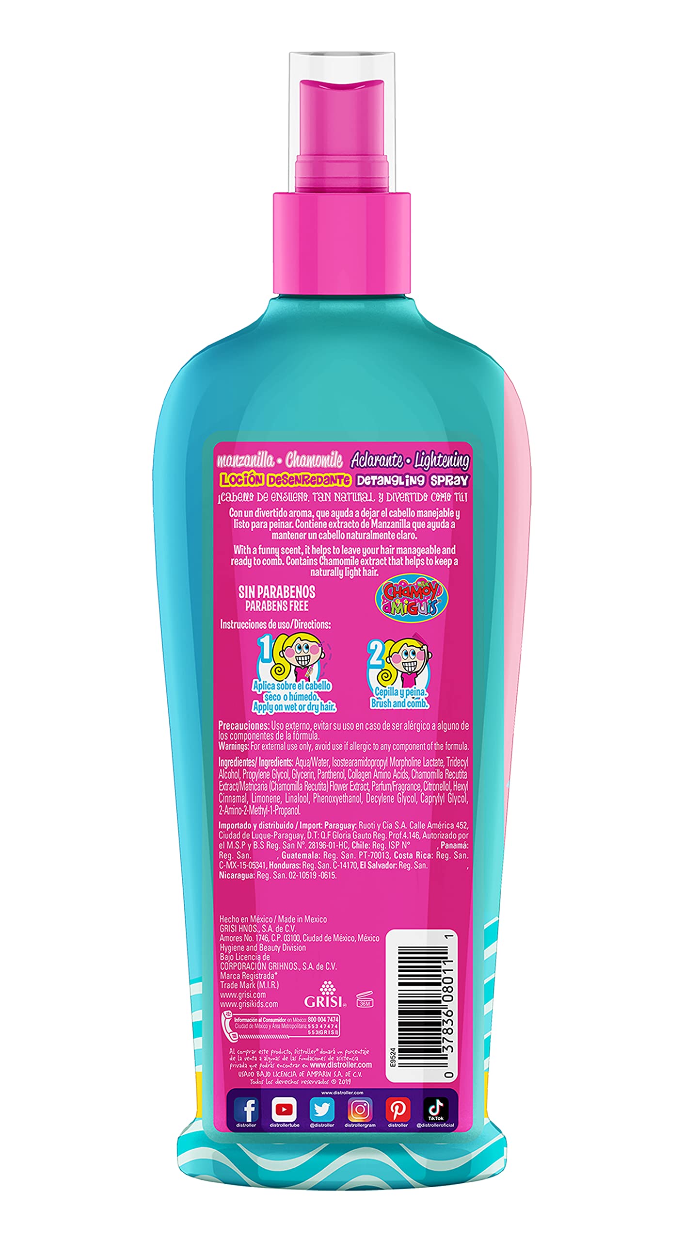 Grisi Kids Manzanilli Detangler Strawberry Fresa, 8.4 Ounce, (EX8011) Beauty & Personal Care Grisi