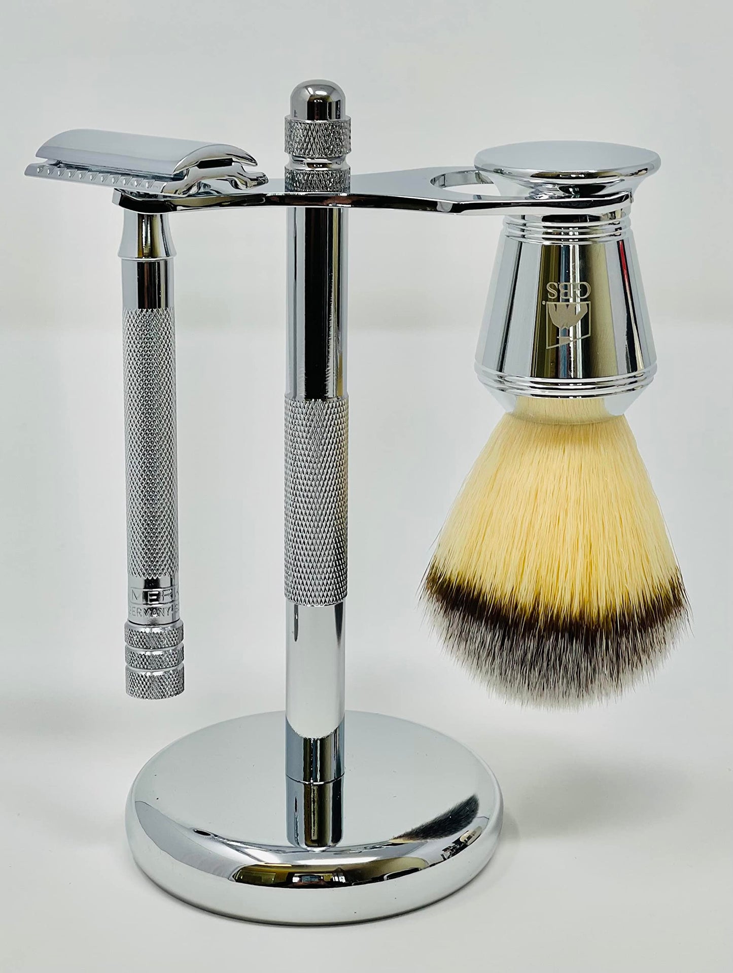 G.B.S Premium Shaving Kit, Long Handle Safety Razor, Cologne, Shaving Brush, Chrome Shave Bowl, Shaving Soap Shaving Razor and Brush Stand and Blades Beauty and Personal Care G.B.S