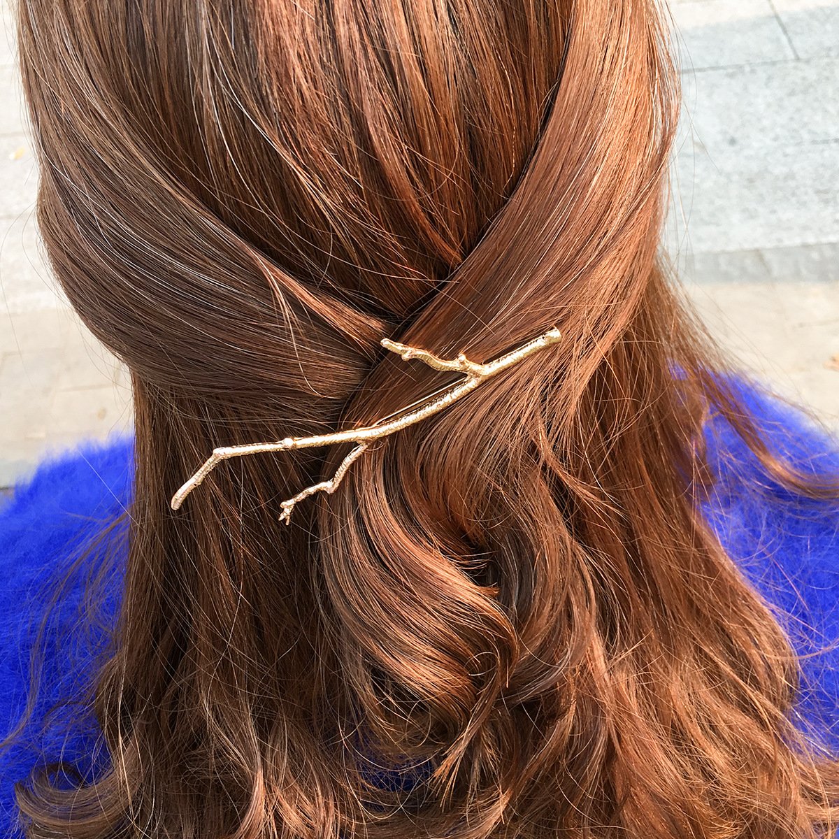 Set of 3 Vintage Tree Branch Hair Clip Barrette Women Lady Hair Pin Head Dress DIY Hair Accessories (Gold) Beauty & Personal Care Fodattm