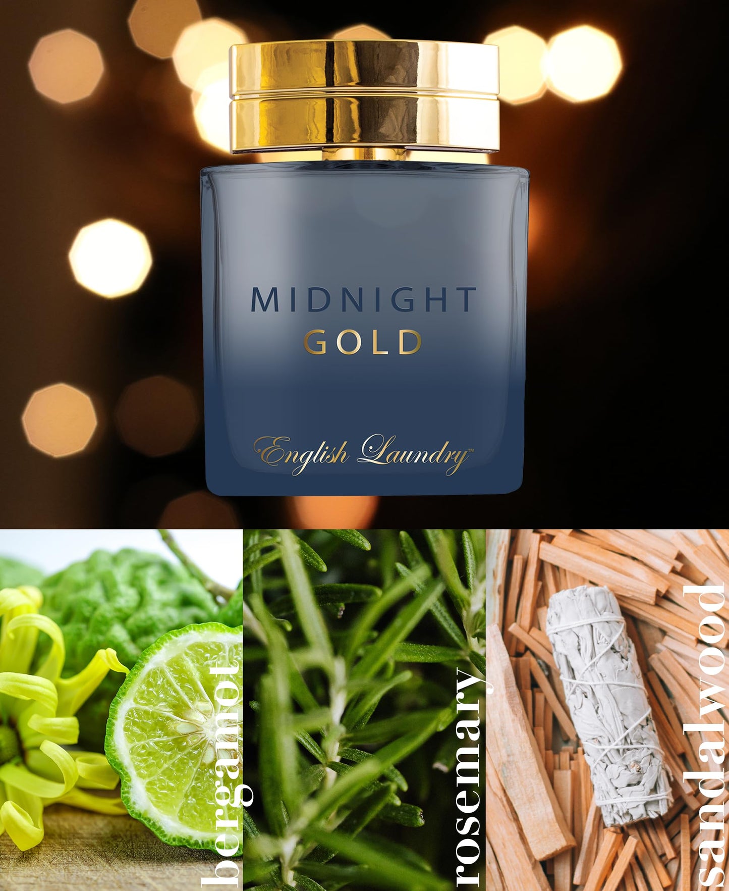 English Laundry Midnight Gold Eau de Parfum Spray, 3.4 fl. oz. Beauty & Personal Care English Laundry