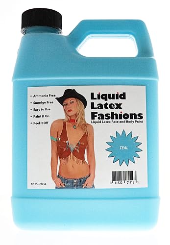 Liquid Latex Fashions Ammonia Free Liquid Latex Body Paint - 32oz Teal Beauty & Personal Care Liquid Latex Fashions