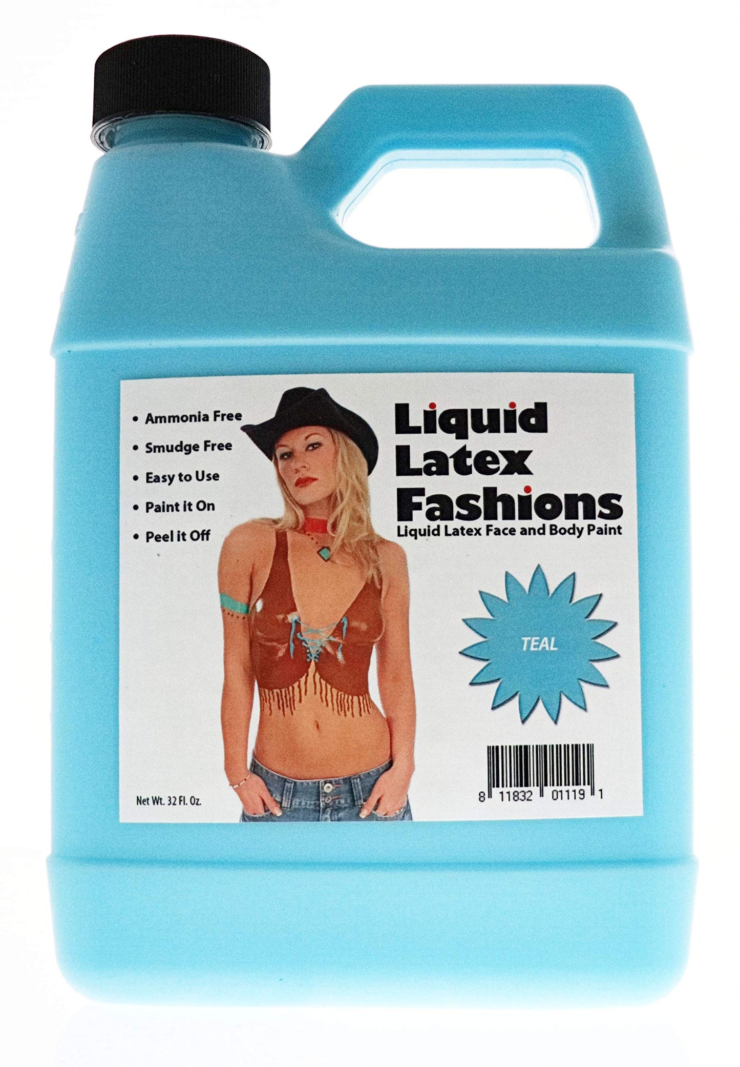 Liquid Latex Fashions Ammonia Free Liquid Latex Body Paint - 32oz Teal Beauty & Personal Care Liquid Latex Fashions