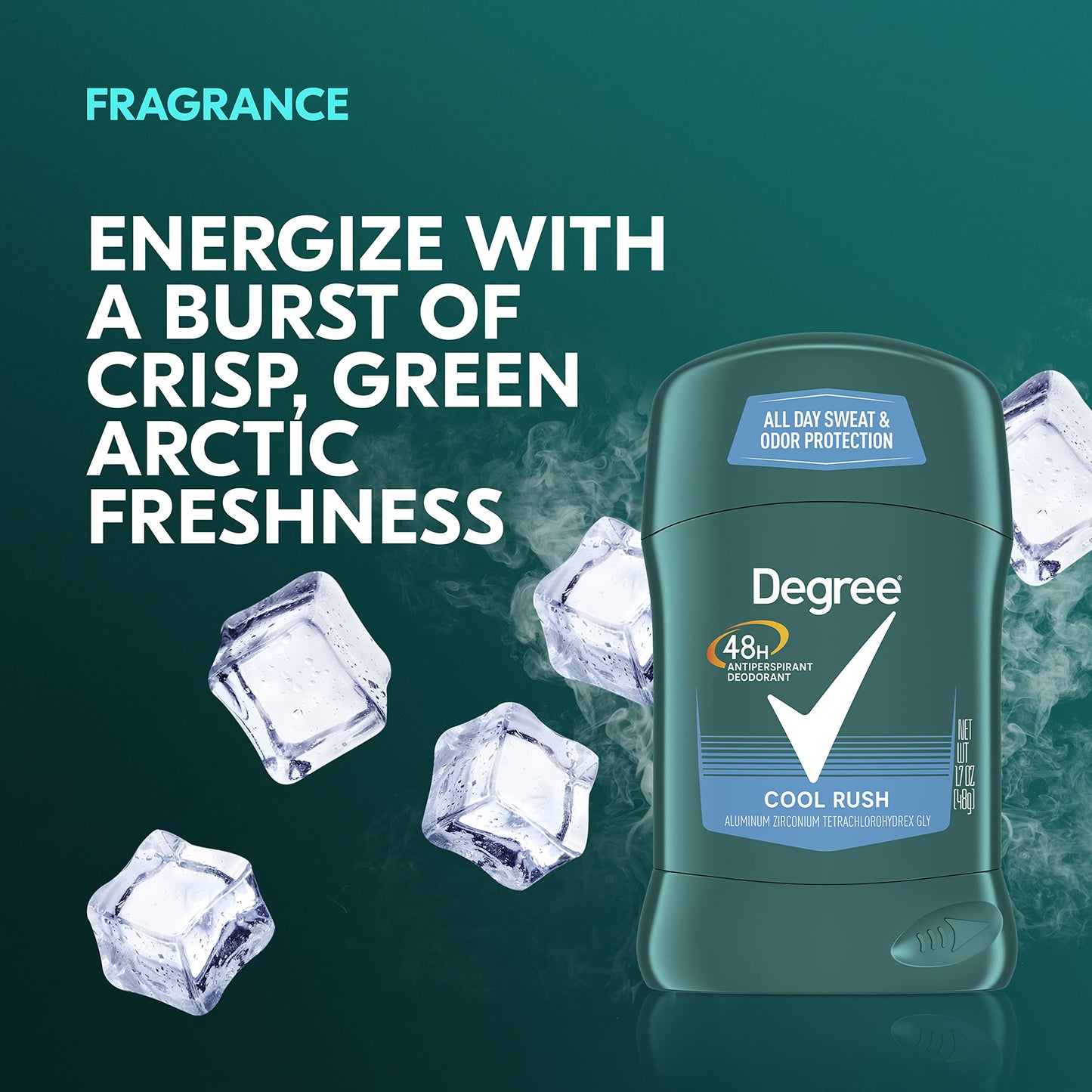 Degree Men Original Protection Antiperspirant Deodorant Cool Rush Pack of 12 48-Hour Sweat & Odor Protection Antiperspirant For Men 1.7 oz Beauty and Personal Care Degree