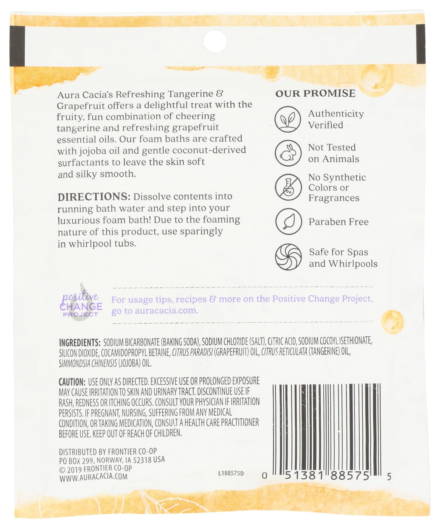 Aura Cacia Aromatherapy Foam Bath, Refreshing Tangerine and Grapefruit, 2.5 ounce packet (Pack of 3) Beauty and Personal Care Aura Cacia