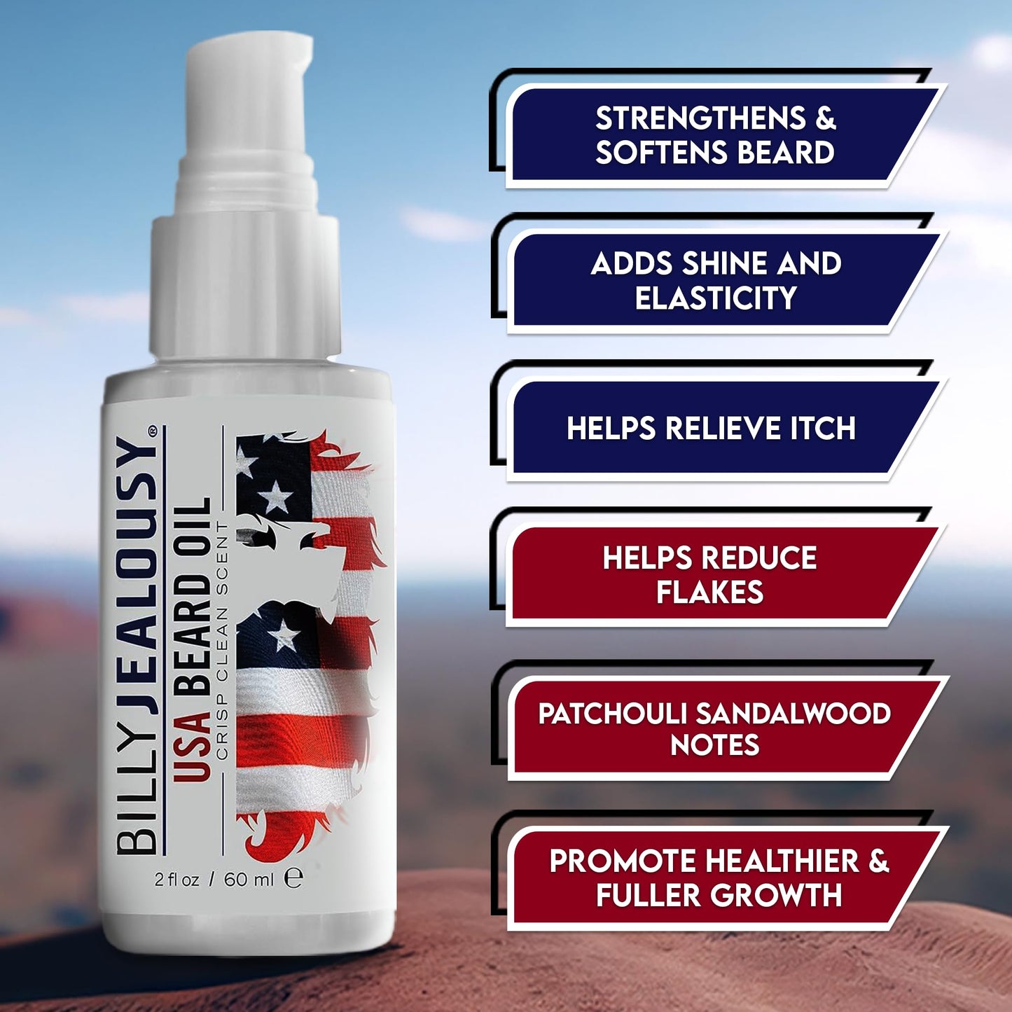 Billy Jealousy Beard Oil for Men, Weightless, Low Shine, and Hydrating Beard Moisturizer for Softer Hair, Helps Prevent Itching and Flakes, USA Beauty and Personal Care Billy Jealousy