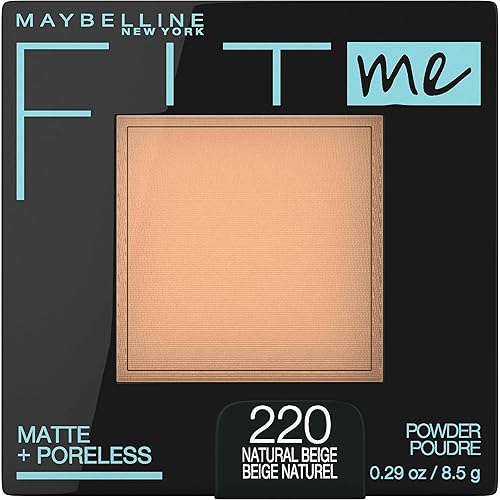 Maybelline Fit Me Matte + Poreless Pressed Face Powder Makeup & Setting Powder, Natural Beige, 1 Count Beauty & Personal Care MAYBELLINE