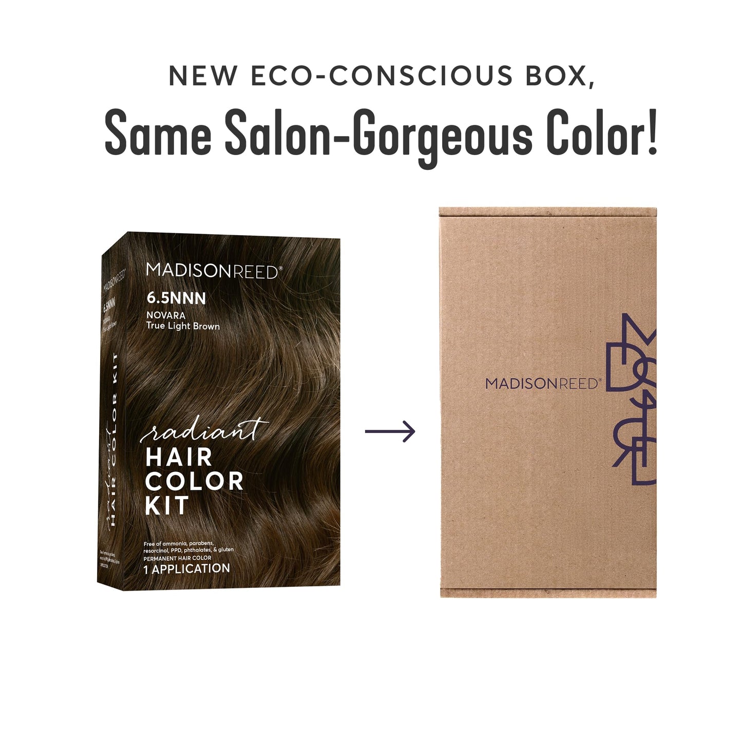 Madison Reed Radiant Hair Color Kit - 6.5NNN Medium Brown with Warm Golden Undertones (Novara Light Brown), 100% Gray Hair Coverage | PPD-Free Beauty & Personal Care Madison Reed