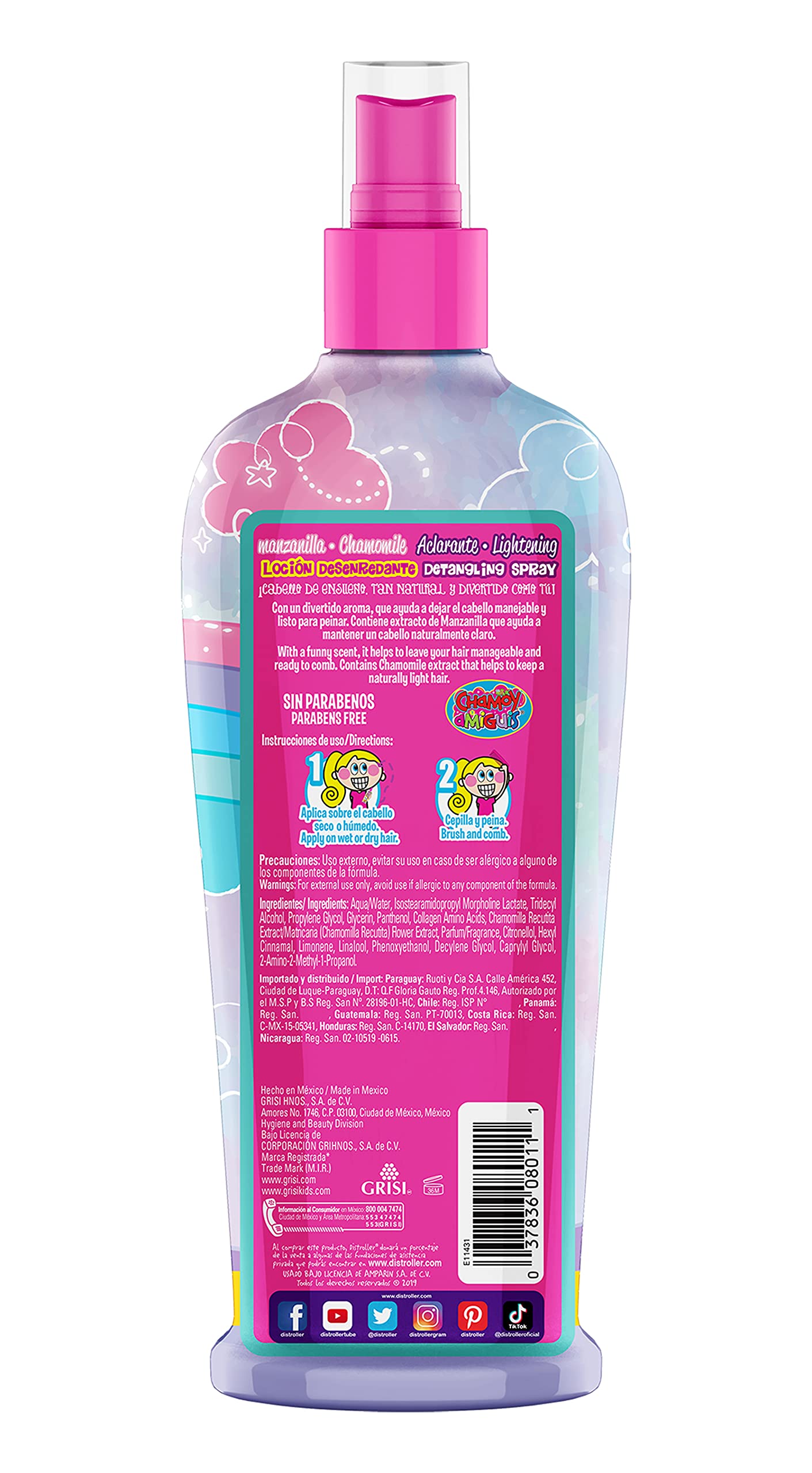 Grisi Kids Manzanilli Detangler Strawberry Fresa, 8.4 Ounce, (EX8011) Beauty & Personal Care Grisi