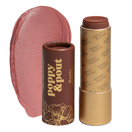 Poppy & Pout All Natural Lip Tint, Cardboard Tube, Hand-Filled, Beeswax, Vitamin E, Coconut Oil, Cruelty Free, All-Natural Shades (Roxie) Beauty and Personal Care Poppy & Pout