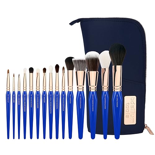 Bdellium Tools Professional Makeup Brush Golden Triangle - Phase I Complete 15pc. Brush Set with Stand-Up Pouch Beauty & Personal Care BDELLIUM TOOLS