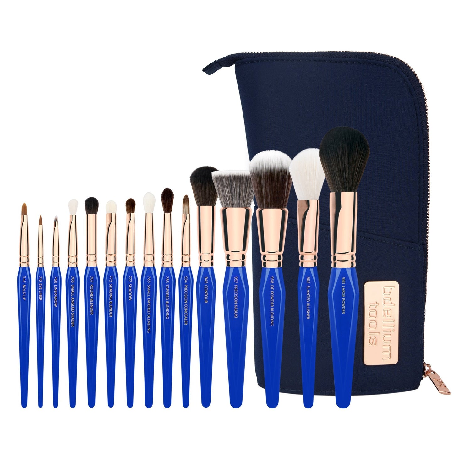 Bdellium Tools Professional Makeup Brush Golden Triangle - Phase I Complete 15pc. Brush Set with Stand-Up Pouch Beauty & Personal Care BDELLIUM TOOLS